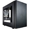 Fractal Design Nano S Window - Mini Tower Computer Case - ITX - Optimized for High Airflow and Silent Computing with ModuVent Technology -2x Fractal Design Dynamic X2 GP-14 Fans included -Black Window