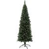 HOMCOM Albero di Natale Innevato Alto 180 cm con 618 Rami, Pigne e Base in Acciaio