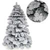 AZPRIME Albero Di Natale 240cm Abete Snow Con Effetto Innevato Bianco Base A Croce