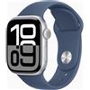 Apple Watch Serie 10 GPS 42mm Cassa ARGENTO Cinturino Sport DENIM