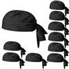 MISEMIYA Unisex - Adulto Gorro Chef Bandana 926 Cappello da Cuoco Bandana Not Applicable, Nero, Pack 10 PCS
