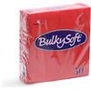 BULKYSOFT Tovaglioli monouso cm 33x33 2 veli 50 pezzi rosso