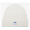 Sun 68 Cap Basic Berretto Risvolto Costina Bianco Panna