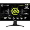 MSI MAG 256F Monitor Gaming 24,5 FHD - Pannello IPS Rapid (1920 x 1080), 180 Hz / 1ms GtG, 127% sRGB, Design senza cornice, HDR Ready - DisplayPort 1.2a, HDMI™ CEC, Nero