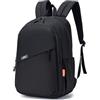 BAGZY Zaino da Viaggio Aereo Bagaglio a Mano 40x30x15 Nero Impermeabile con Scomparto per Laptop e Serratura a Combinazione