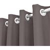 IlGruppone Tenda Semioscurante 140 x 290 Cm con Occhielli da Interno A Pannello Coprenti Moderne A Tinta Unita Soggiorno Cucina Camera Finestra - GrigioScuro - 1 Tenda