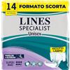 Lines Specialist Unisex Pannoloni a Mutandina Super Maxi, per Incontinenza Donna e Uomo, Asciutto Lampo e Ottima vestibilità, Zero Odore, Taglia L, 2 Confezioni da 14 Unità