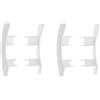 cyclingcolors 4x tappi di copertura guida lamelle persiane tapparelle finestra plastica clip ganci copri, bianco per 42x8mm
