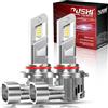 OUSHI Lampadine HB3 LED, Aggiornato 600% 6500K Bianco Xenon 1:1 Mini Lampadine HB3 LED con Ventola 100W 30000LM Lampadina 9005 Plug And Play (2 Pezzi)