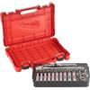 MILWAUKEE - Set di Chiavi a Cricchetto con Bussole 1/2" - Kit 28 pezzi