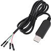 DEWIN Cavo USB TTL,PL2303HX RS232 Convertitore da USB a TTL Cavo seriale USB a TTL Adattatore seriale da USB a COM/TTL Cavo di download STC