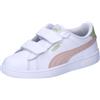Puma Smash 3.0 L V Ps, Scarpe da ginnastica Unisex - Bambini e ragazzi, White Island Pink Pistachio Green, 34.5 EU