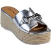 CHATTAWAK 18hchloeargent37, Sandali con Tacco Donna, Argento, 37 EU