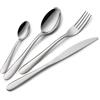 KLULK Set 24 Posate Segno Per 6 Persone in Acciaio Inox, Made in Italy,Lavabili in Lavastoviglie