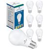 Bratek 6 Lampadine Led E27 Luce Fredda 6500k 12W 1154 Lumen Equivalenti 100w a Incandescenza o 80w Alogene - Lampadine E27 Luce Fredda a Sfera A60