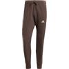 adidas Essentials French Terry Tapered Cuff 3-Stripes Pants - Pantaloni Uomo, Shadow Brown,