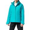 Jack Wolfskin ICELAND VOYAGE 3 in 1 - Giacca doppia da donna, impermeabile, colore: Ciano scuro, XS