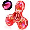 SCIONE Fidget Giocattoli Luminoso Fidget Spinner per Bambini LED Cristallo Ansia Anti-Stress Autismo Fidgets Migliore edc Giocattoli a Mano Rosso
