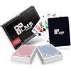 LM$ Carte da poker in plastica 4 Colori con 4 Simboli - Cut Card inclusa - [2 x] mazzi da 54 carte - Confezione doppia - carte da gioco professionali plastificate impermeabili - qualità da casinò
