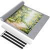 Ainiv Tappeto Puzzle 1500 Pz, Portatile Tappetino Feltro Antiscivolo Arrotolabile, Roll Mat Con Pompa Gonfiabile, Grigio