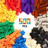 HIUME Mattoncini da Costruzione - 500 Pezzi, 14 Forme, 10 Colori - Blocchi Creativi per Bambini 6+ Anni, Compatibili con Altri Set, Giocattolo Educativo STEM, Materiale ABS Sicuro, Scatola Riutilizzabile.