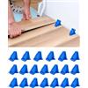 QWORK® Set da 20 distanziatori per pavimento per la posa di parquet e laminato, robusto design triangolare con dimensioni della fessura di 1/4 e 1/2 pollice