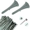 Viceree 200 Fascette Plastica GRIGIE Universali - 3.6x200mm - Fascette Elettricista, Raccogli Cavi, Set di Fascette per Cablaggio, Uso Domestico ed Industriale, Fascette Grigie di Alta Qualità