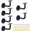SUPAWAY Supporti per corrimano Scale supporto a parete Corrimano per supporto a parete Staffe per corrimano in acciaio inox per ringhiera in legno o metallo, scale, corrimano, corridoio, Piatto-6Pz