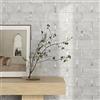 M MOFIT MOFIT - Piastrelle autoadesive per cucina e metropolitana, impermeabili, 3D, in metallo e marmo, resistenti al calore, per camino (grigio cemento, 10 piastrelle)