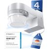 HUBER Motion 100 Rilevatore di movimento a infrarossi a 360° con 4 sensori e lente Fresnel, sensore di movimento IP65, adatto a LED, con protezione anti-strisciamento e limitazione dell'area