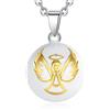 CELESTIA Collana Chiama Angeli Gravidanza, Ciondolo Angelo Custode Portafortuna Gioielli Donna Idee Regalo Gravidanza Mamma con 2 Catene
