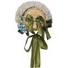 COSDREAMER Cappelli vittoriani da donna in pizzo con fiori, colore bianco e verde, taglia unica