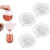 vcsjw Filtro per liquore, 4 pezzi, filtro fine 200/300/400/450 mesh, filtro da cucina, filtro in nylon fine, filtro per vino, imbuto in plastica, filtro a maglia fine per il filtraggio di latte,