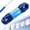 Yimomoyi Filo per Stendere il Bucato da Esterno, 30m Cavo Stendibiancheria per Esterno, Corda per Stendere i Panni Esterno, 4 mm Extra Forte, Resistente Alla Ruggine e Alla Corrosione, Capacità 120 KG (Blu)