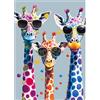 MEIYUDA Diamond Painting Giraffe Cool, 5D Diamond Painting Kit Completo Animale, 5D Pittura Diamante Painting Kit Ricamo a Punto Croce Artigianale Per La Decorazione Della Parete Di Casa 30x40cm