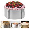 Anicy Anello per Torta Regolabile, Altezza Anello Torta 8cm, Anello per Torte con Bilancia, coppapasta in Acciaio Inox Regolabile Diametro16-30cm, coppapasta tondi per Torte alla Mousse