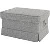HomeTown Market Copridivano In Tessuto Resistente, Compatibile Con IKEA Ektorp Footstool Cover Divano Non Incluso (Poggiapiedi Ottomano Poliestere Lino)