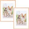 Weikani Cornice fotografica A4 con tappetino,2 Pack-21x30cm Nero Cornice per immagini Plexi-Vetro,Cornice certificato per montaggio a parete o display da tavolo,Set di 2
