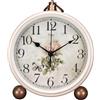 Maxspace Orologio da scrivania retrò, sveglia classica per soggiorno, tavolo, camera da letto, vintage, silenzioso, senza ticchettio, funzionamento a batteria, per chi dorme pesante, lente in vetro