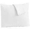 Bedecor Set 2 x Federe Copricuscini Impermeabili 80x80cm in Spugna Cotone, Traspiranti Ipoallergenici con Cerniera Laterale Bianca Copriguanciale