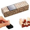 gvivej 40 Pezzi Lettere Timbri Set, Alfabeto Timbri in Legno Lettere, Set di Timbri per Scrapbooking, con Tampone Inchiostrato, per Scrapbooking per Decorare Artigianato e DIY Biglietti