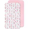 Lovely Hippo Lenzuola 80x160cm 2PZ - 2 Lenzuola con Angoli 100% Cotone per Letto Montessori 80x160cm (80 x 160 cm, Ballerina Rosa)