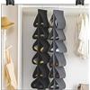 momgyaamz Organize, organizer da appendere per scarpe, 117 x 32 cm, con 12 tasche, sistema di organizzazione per la porta, scarpiera porta per riporre le scarpe, nero, 1 pezzo