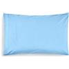 Bassetti - Set 2 Federe coppia di due federe per Cuscini Letto Matrimoniale in Cotone Fodere Cuscino 50x80 cm Cielo CI
