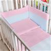 Lisola Set Lenzuola Culla Neonato, Puro Cotone, con Federa, Tinta Unita, Made in Italy, Lavabile in Lavatrice, 8 Colori Diversi, Regalo per Neonato, Maschio e Femmina (Culla, Rosa)