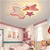 TANE Plafoniera led Dimmerabile con telecomando, Lampada da Soffitto per Bambino Ragazzo Ragazza Cameretta Soggiorno Cucina Bagno, Moderno Stella Design Lampadario Paralume in Acrilico Ø52*H6cm (Rosa)