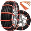 NICAI Kitchen Catene da neve per bici elettrica e moto, 10 pezzi, catene antiscivolo per pneumatici da neve, in nylon, rompighiaccio, denti multistrato invernali, calzini per pneumatici da neve