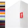 r-up Passt lenzuolo con angoli 180x200-200x220 fino a 35 cm di altezza tanti colori 100% cotone 130g/m² (bianco)