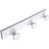 POMOLINE Appendiabiti da Parete 3 Posti Legno Pino Laccato Bianca 356 X 50 X 72 MM
