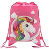 FOXCUP Borsa con coulisse unicorno zaino con coulisse Borsa sportiva dei cartoni animati per ragazze Donne 34 × 27 cm